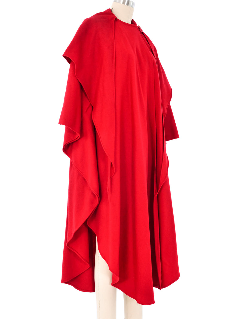 Yeohlee Red Wool Cape Jacket arcadeshops.com