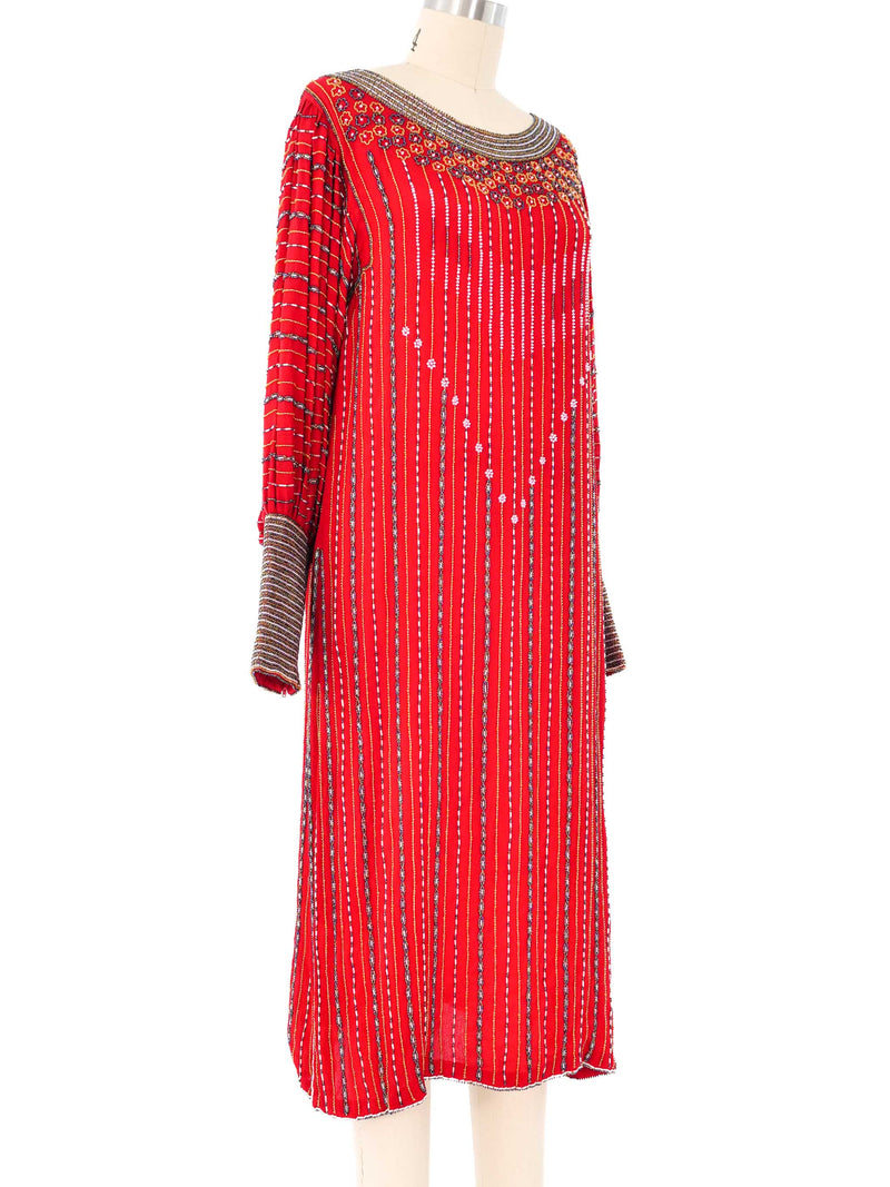 Sister Max Red Bead Embellished Dress Dress arcadeshops.com