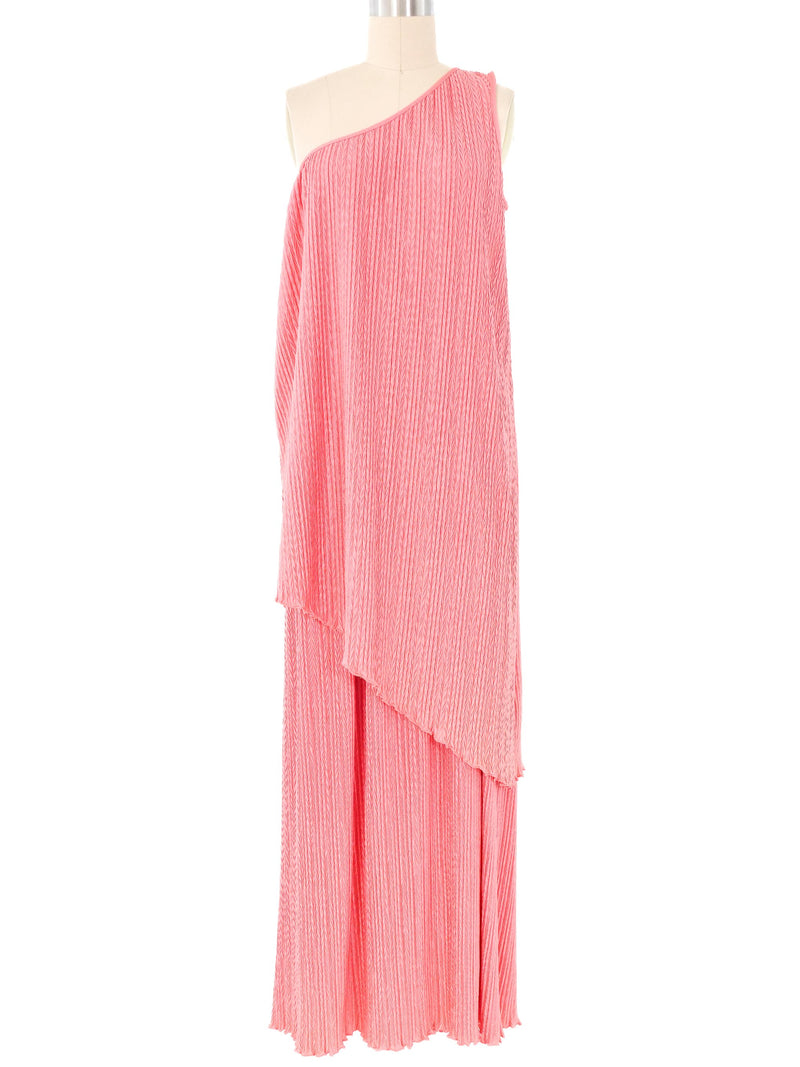 Mary McFadden Pleated Pink Skirt Ensemble Suit arcadeshops.com