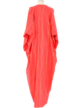 1970s Coral Striped Cotton Caftan Dress arcadeshops.com