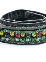2004 F/W Prada Embellished Gray Velvet Belt Accessory arcadeshops.com