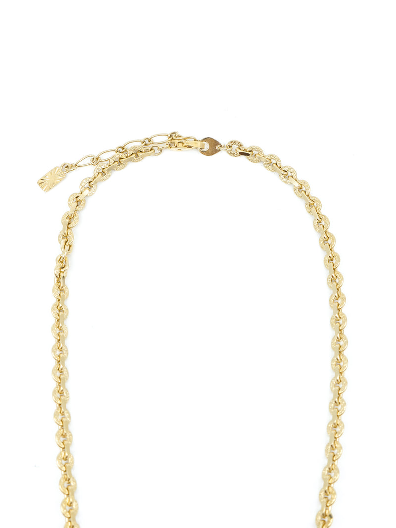 Yves Saint Laurent Textured Circle Pendant Necklace Accessory arcadeshops.com