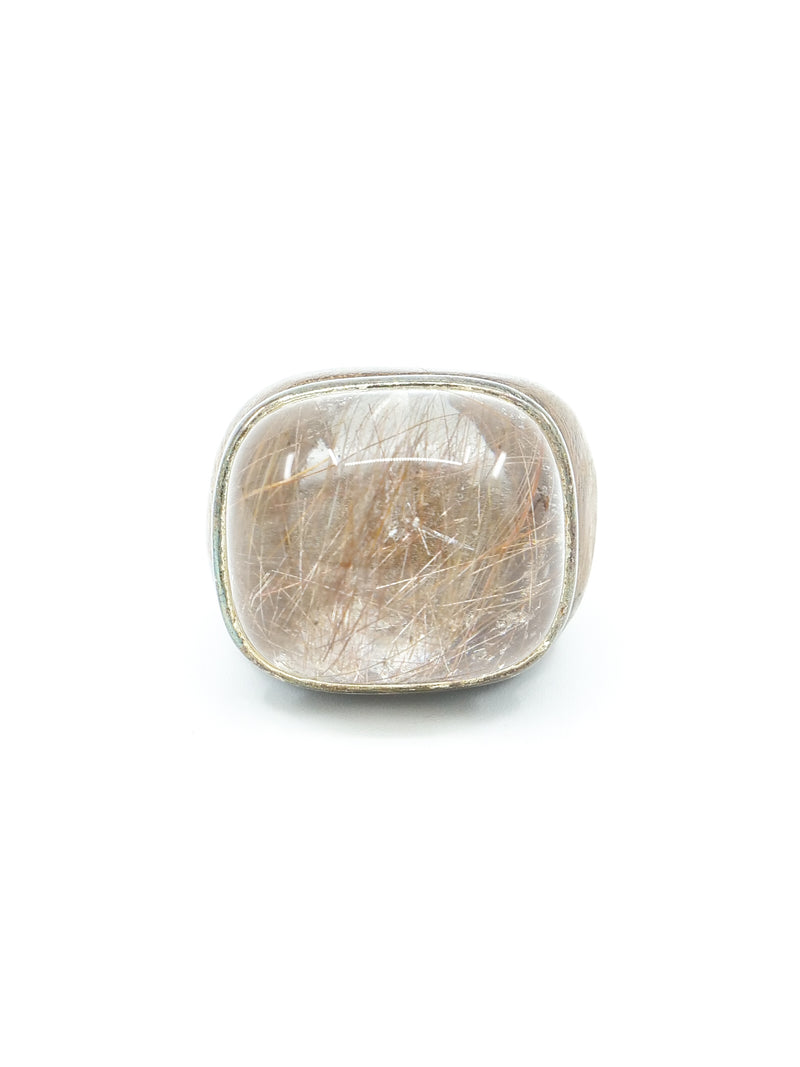Brazilian Wood Rutilated Quartz Ring Accessory arcadeshops.com