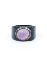 Lavender Quartz Glass Signet Ring Accessory arcadeshops.com