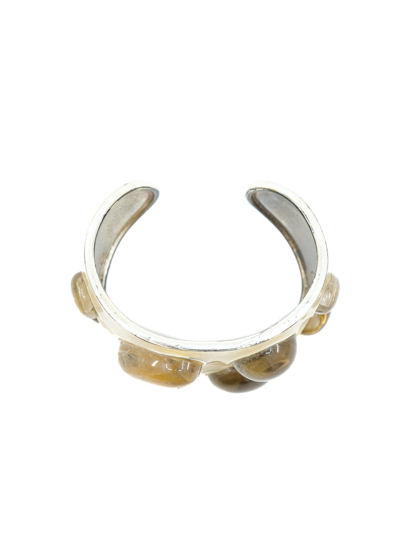 Francesca Romana Enameled Cabochon Cuff Accessory arcadeshops.com