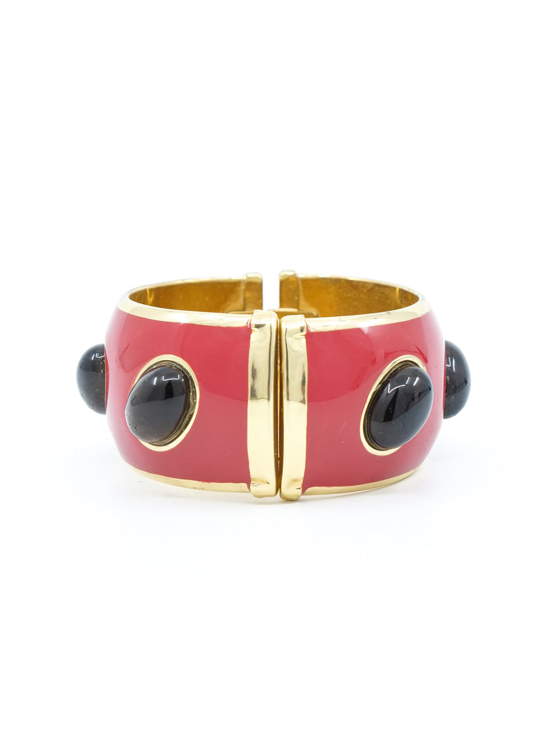 Francesca Romana Enameled Cabochon Bangle Accessory arcadeshops.com