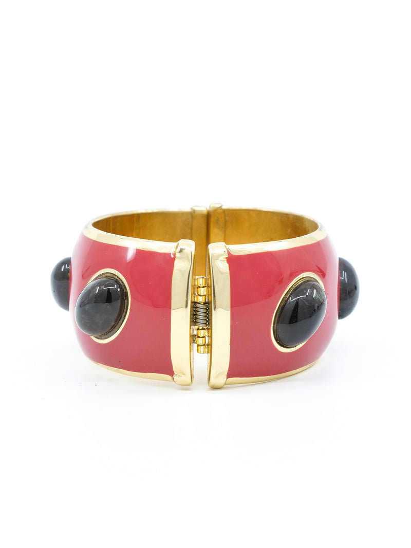 Francesca Romana Enameled Cabochon Bangle Accessory arcadeshops.com