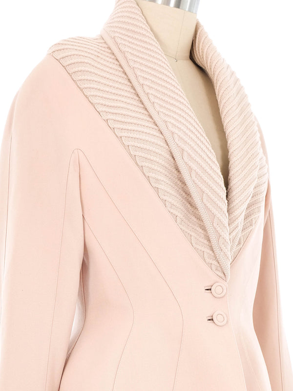 Thierry Mugler Blush Knit Trim Jacket Jacket arcadeshops.com