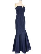 Thierry Mugler Strapless Silk Trumpet Gown Dress arcadeshops.com