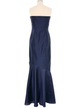 Thierry Mugler Strapless Silk Trumpet Gown Dress arcadeshops.com