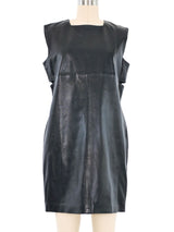 Gianni Versace Leather Cut Out Mini Dress Dress arcadeshops.com