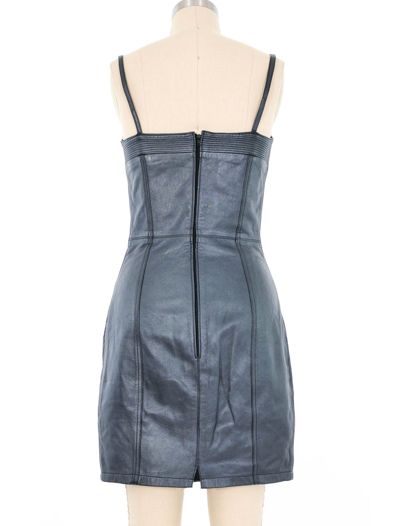 Istante Leather Bustier Dress Dress arcadeshops.com