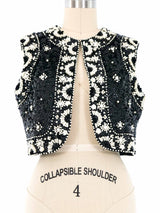 1960s Sequin Embellished Cropped Vest Jacket arcadeshops.com