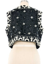 1960s Sequin Embellished Cropped Vest Jacket arcadeshops.com