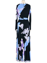 Leonard Jersey Floral Print Maxi Dress Dress arcadeshops.com