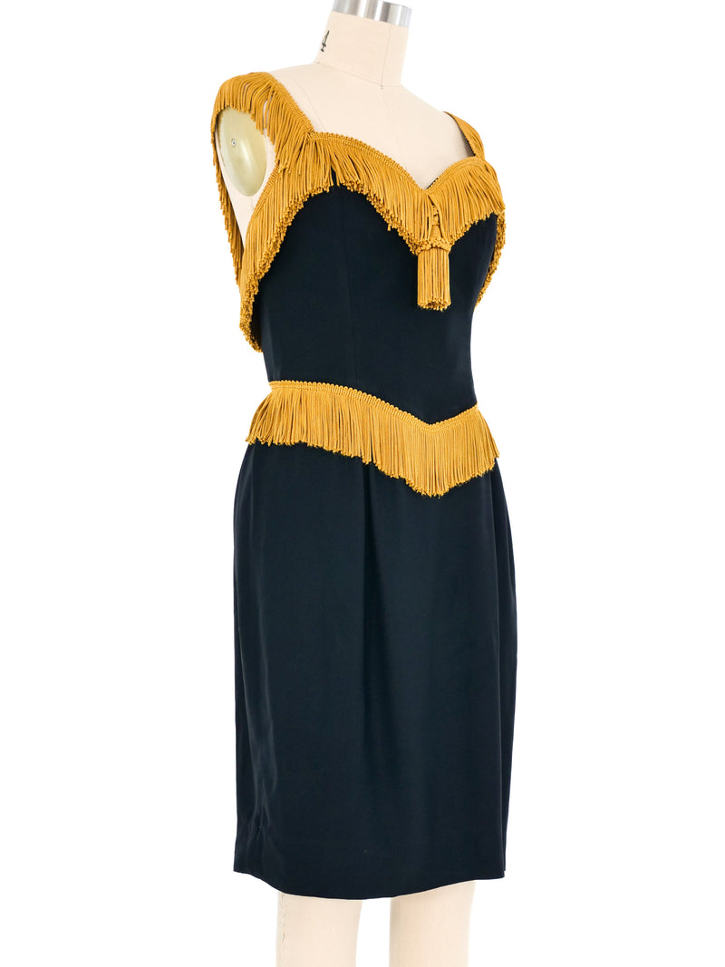Moschino Upholstery Tassel Trimmed Mini Dress Dress arcadeshops.com