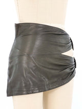 1983 Alaia Leather Cutout Mini Skirt Bottom arcadeshops.com