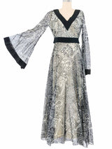 Jean Varon Printed Chiffon Maxi Dress Dress arcadeshops.com