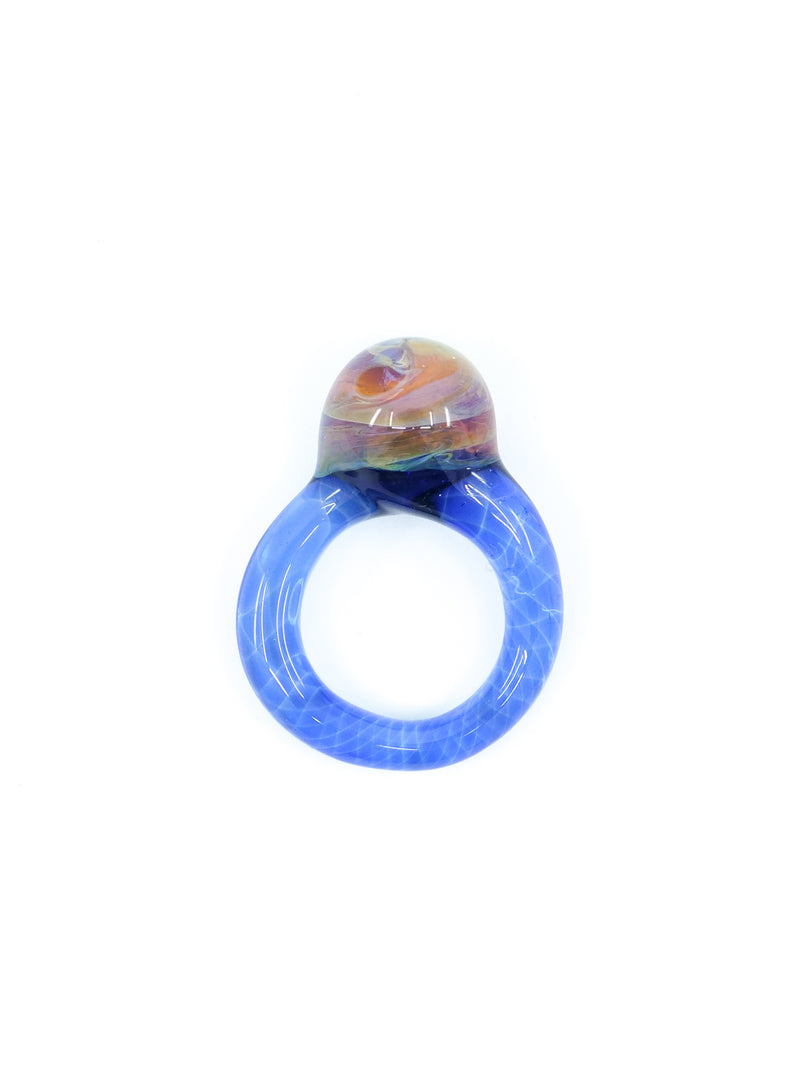 Blue Glass Dome Ring Accessory arcadeshops.com