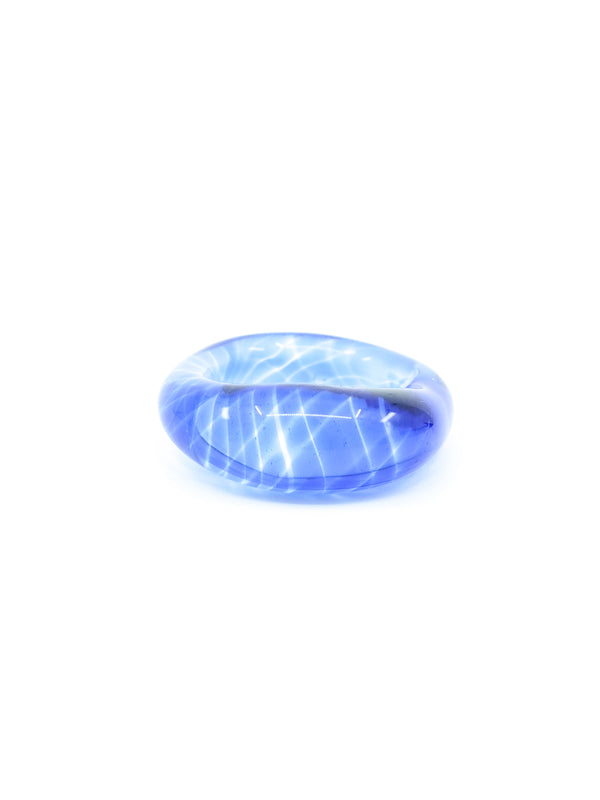 Blue Blown Glass Ring Accessory arcadeshops.com