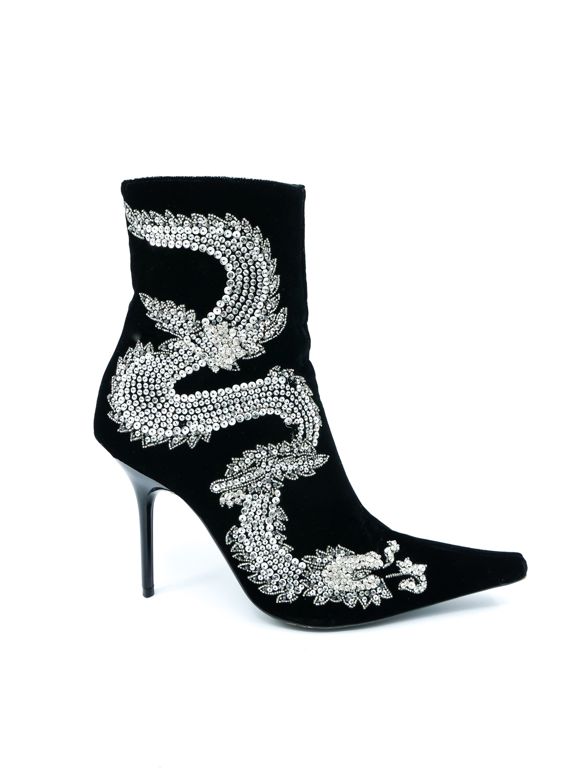 ショートブーツ・ブーティ Rene Caovilla C12597105R001V184 Ankle Boots RENE` Jeweled ankle boots with heels | Rene Caovilla®