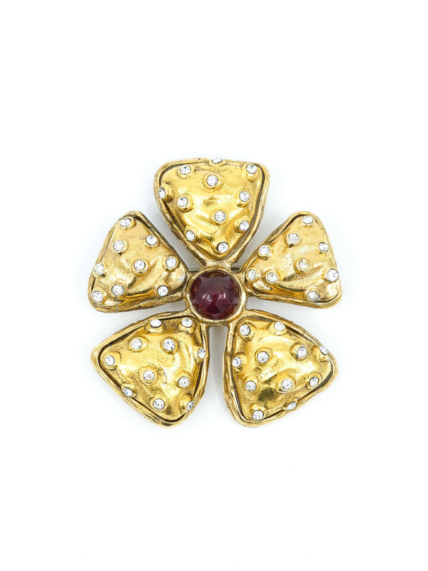 Chanel Rhinestone Daisy Brooch Accessory arcadeshops.com