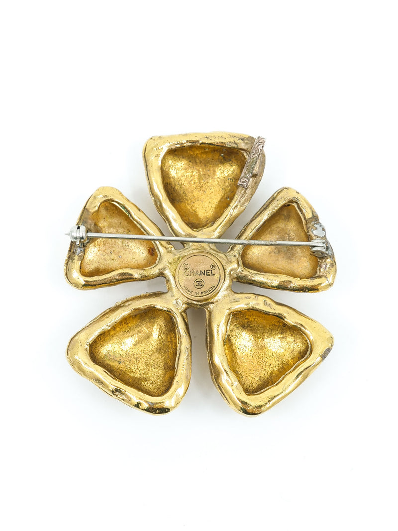 Chanel Rhinestone Daisy Brooch Accessory arcadeshops.com