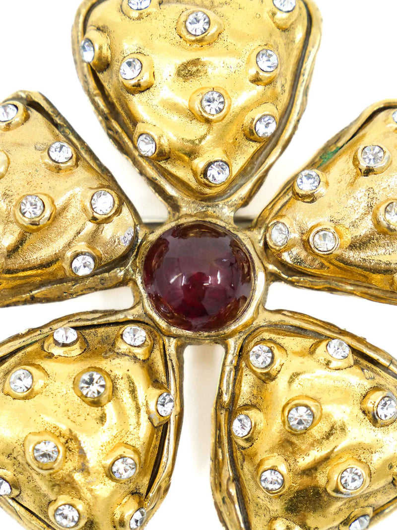 Chanel Rhinestone Daisy Brooch Accessory arcadeshops.com