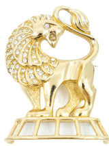 Dior Rhinestone Lion Brooch Accessory arcadeshops.com