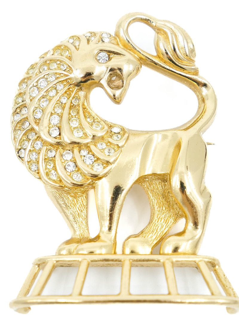 Dior Rhinestone Lion Brooch Accessory arcadeshops.com