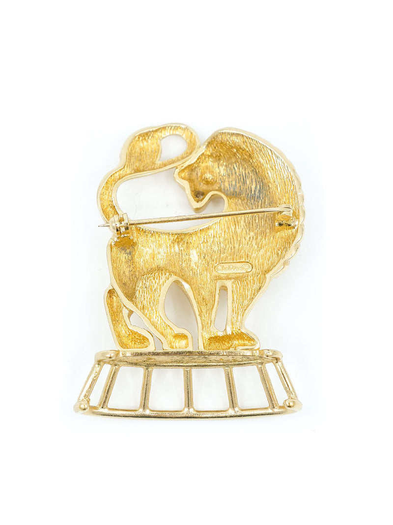 Dior Rhinestone Lion Brooch Accessory arcadeshops.com