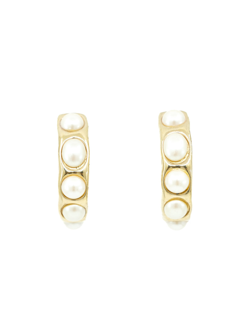 Givenchy Pearl Hoop Earrings Accessory arcadeshops.com