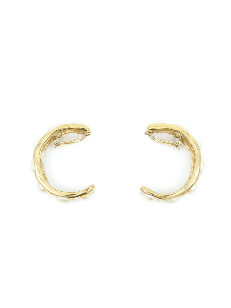 Givenchy Pearl Hoop Earrings Accessory arcadeshops.com