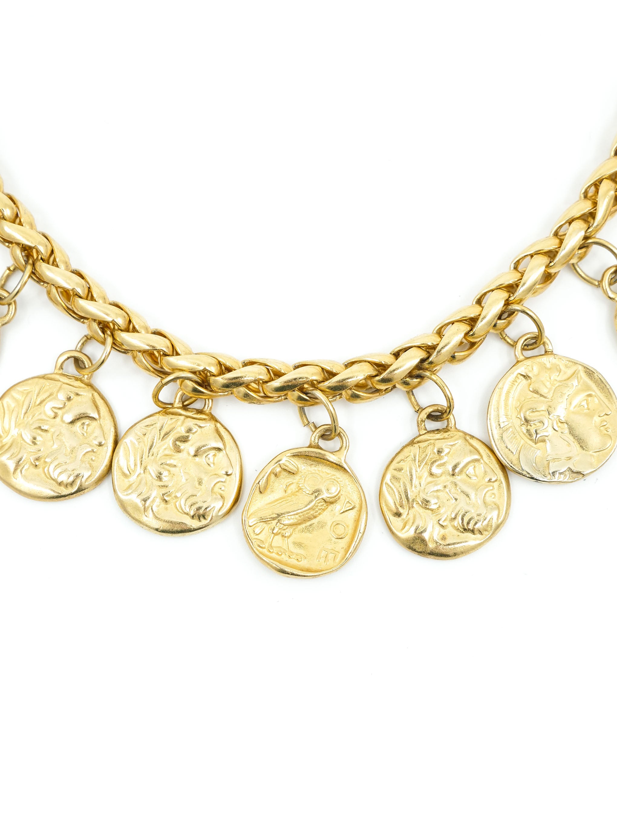 ★VINTAGE HOLLYWOOD★Round Coin Necklace★コインネックレス★ US 1886-S $5 Half Eagle Liberty Head Gold Coin Pendant