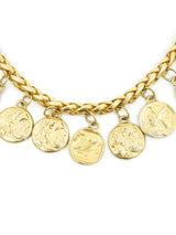 Gold Tone Coin Necklace Accessory arcadeshops.com