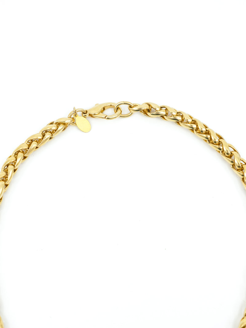 Gold Tone Coin Necklace Accessory arcadeshops.com