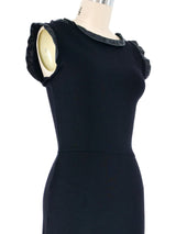 Christian Dior Leather Trimmed Knit Dress Dress arcadeshops.com