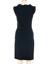 Christian Dior Leather Trimmed Knit Dress Dress arcadeshops.com