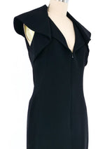 Alexander McQueen Wool Cape Collar Dress Dress arcadeshops.com