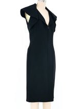 Alexander McQueen Wool Cape Collar Dress Dress arcadeshops.com