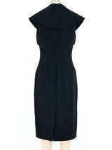 Alexander McQueen Wool Cape Collar Dress Dress arcadeshops.com