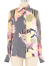 Escada Printed Silk Blouse Top arcadeshops.com