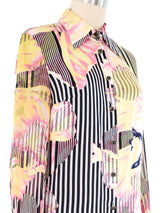 Escada Printed Silk Blouse Top arcadeshops.com