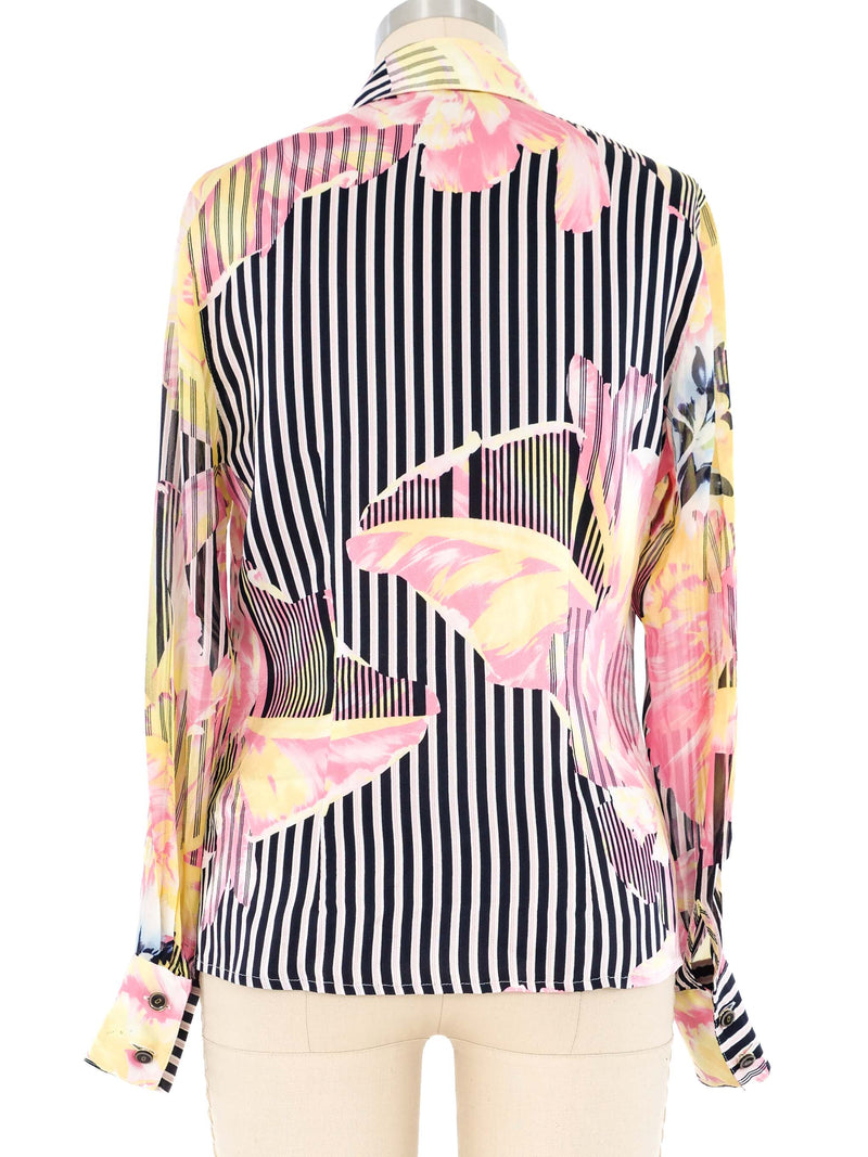 Escada Printed Silk Blouse Top arcadeshops.com