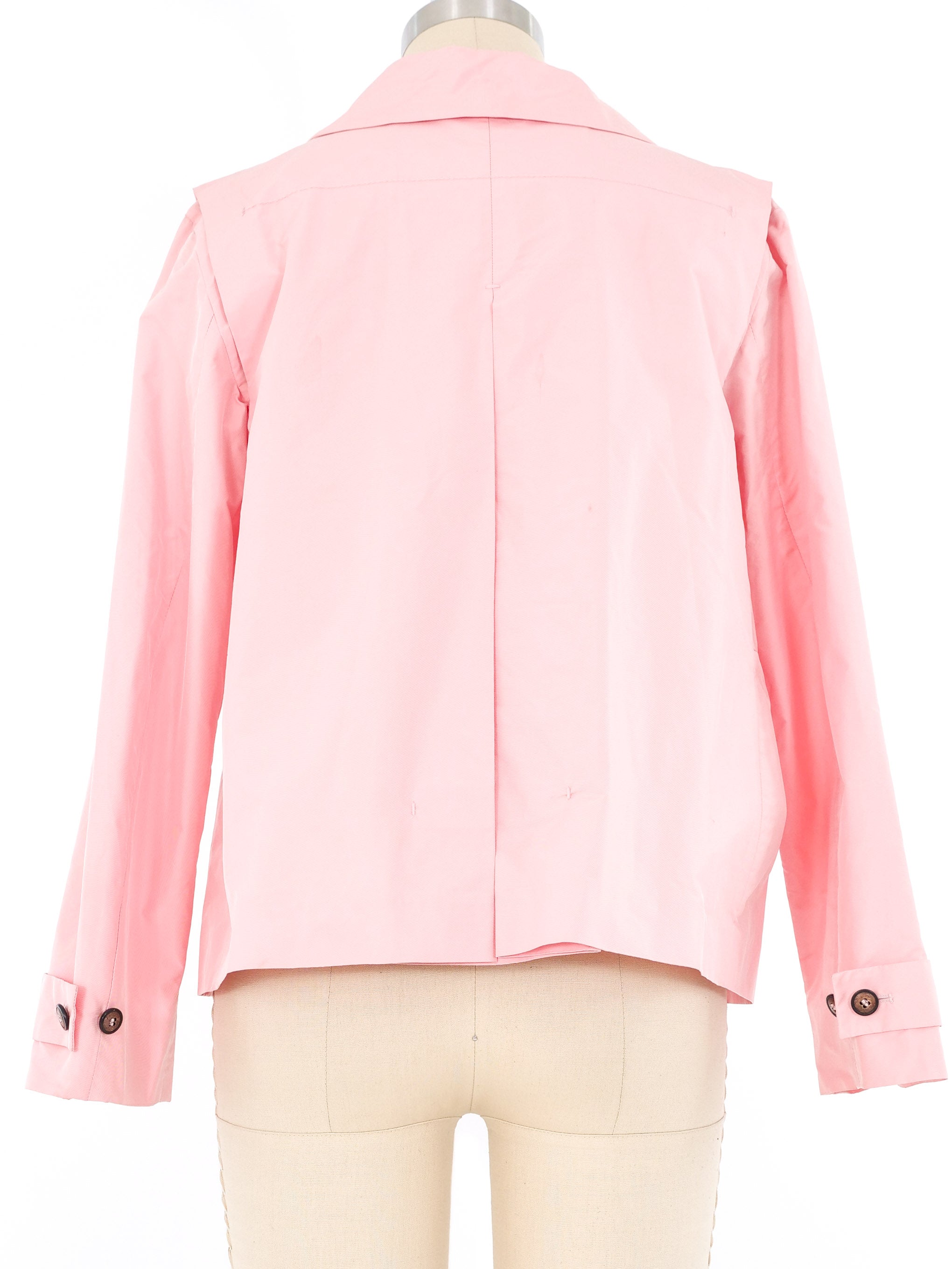 Miu Miu Cropped Bubblegum Trench Coat