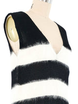 Balenciaga Striped Angora Knit Vest Top arcadeshops.com