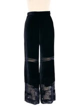 1998 Christian Lacroix Paneled Velvet Pants Bottom arcadeshops.com