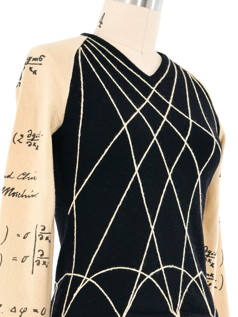 Moschino Blackboard Sweater Top arcadeshops.com