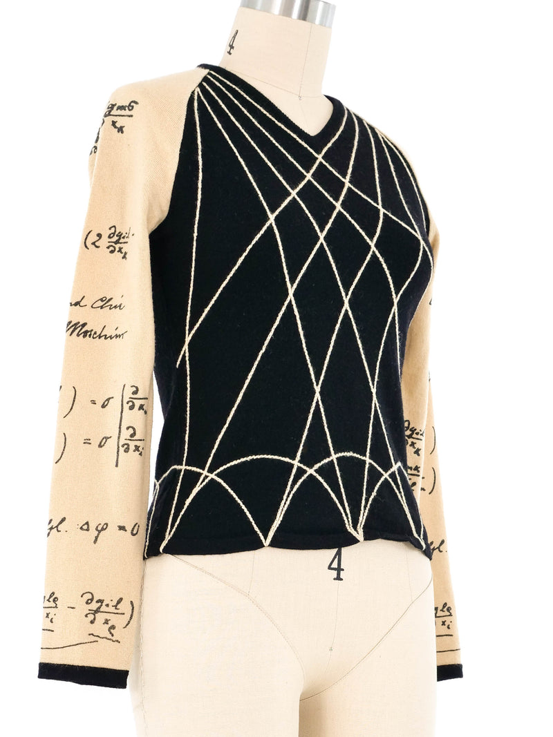 Moschino Blackboard Sweater Top arcadeshops.com