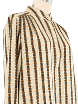 Celine Silk Floral Print Blouse Top arcadeshops.com